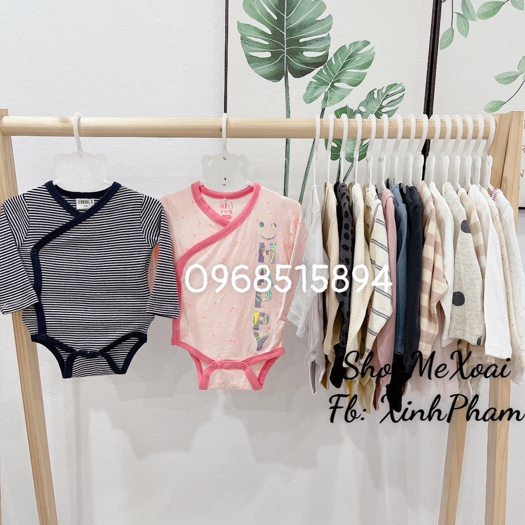 Body chip dài tay Terminal X size 0-3M vải 100% cotton xuất dư cao cấp