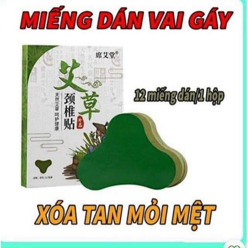 Hộp 12 Miếng Dán Vai Gáy Giảm đau vai Gáy hiệu quả