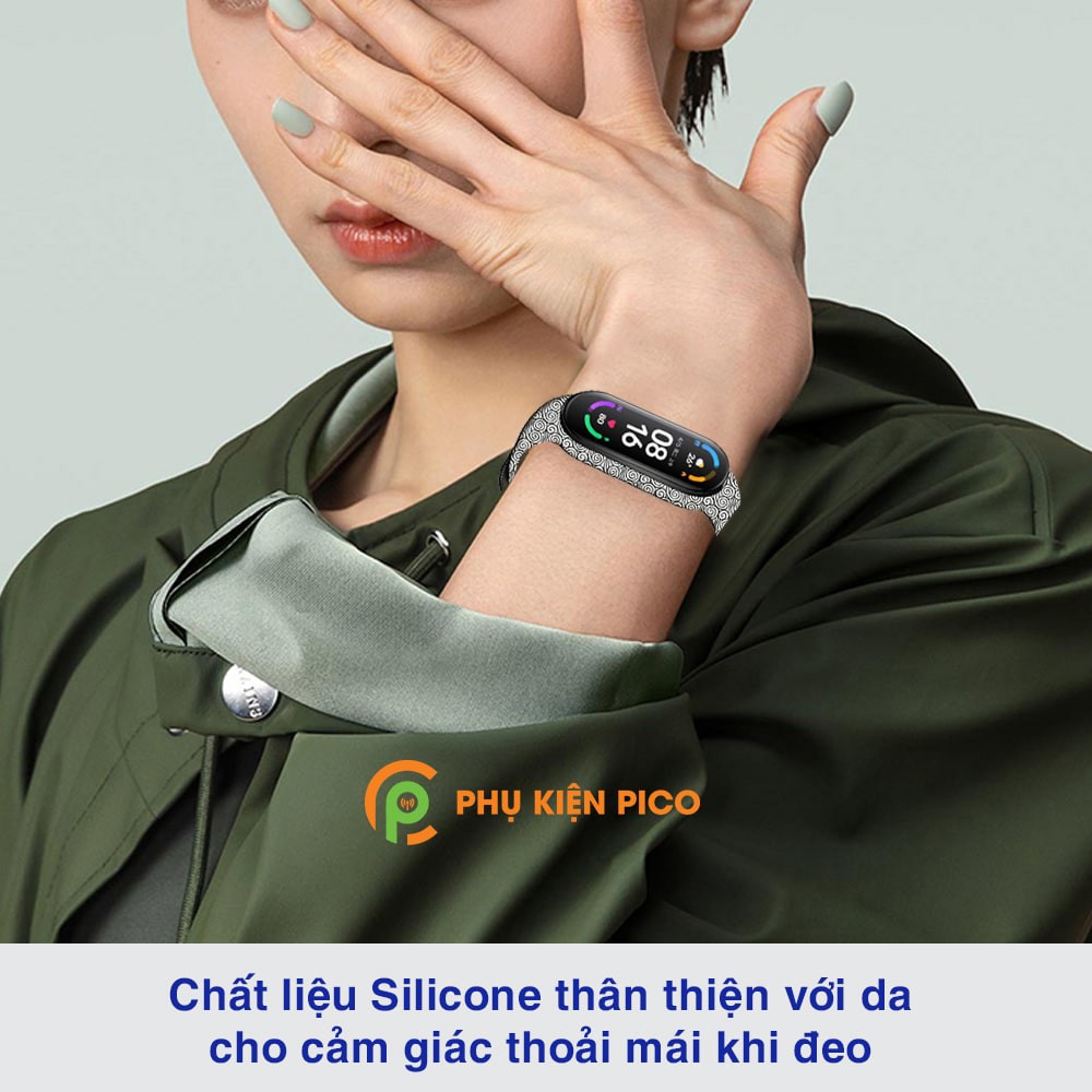 Dây đồng hồ Xiaomi Mi Band 6 silicone cao cấp siêu mềm phong cách thời trang nhiều màu - Dây silicon MiBand 6