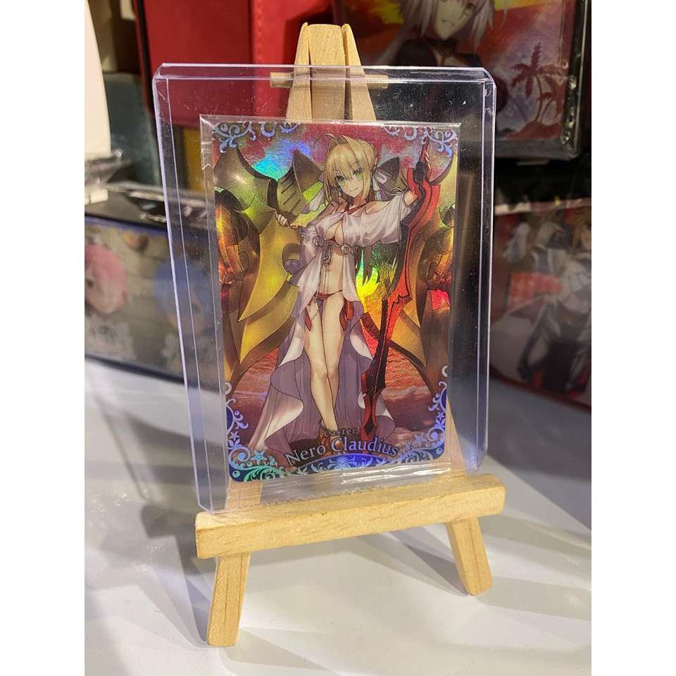 Thẻ bài bánh xốp Fate Grand Order FGO Nero Claudius Caster Swimsuit SP - Super Rare - Tặng bọc bài nhựa bảo quản
