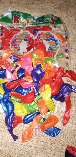 Sét 100 quả bong bóng xi loại tròn nhiều màu sắc khi bơm 36cm