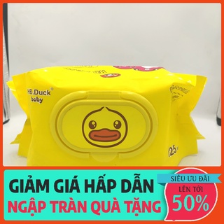 Khăn giấy ướt baby wipes, Khăn giấy ướt, Khăn ướt giấy chuẩn 125 tờ, không mùi, không cồn, an toàn cho da bé