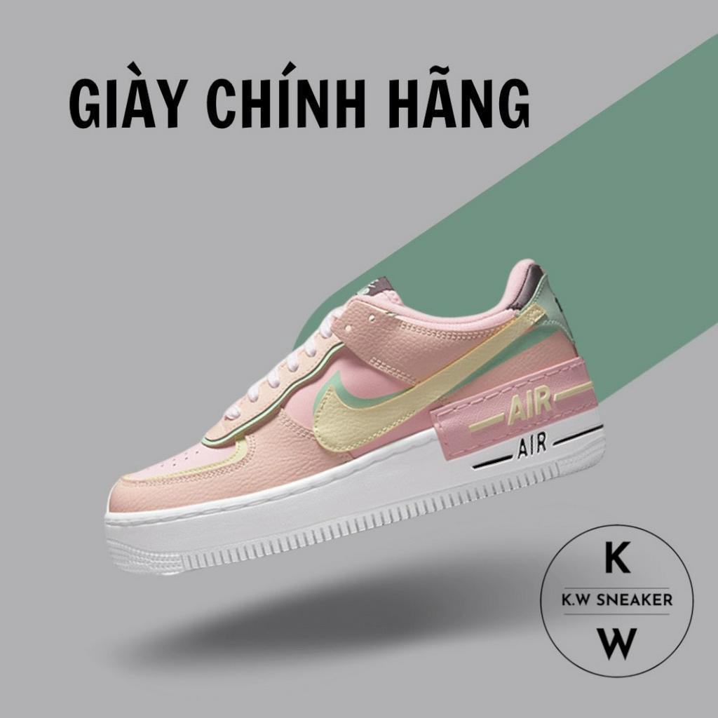 Giày Air Force 1 Shadow Hồng Móc Xanh, Vàng Đậm, Good Game chính hãng