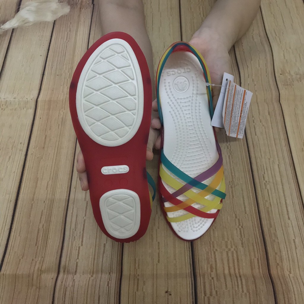 Sandal huarache đi biển màu đỏ