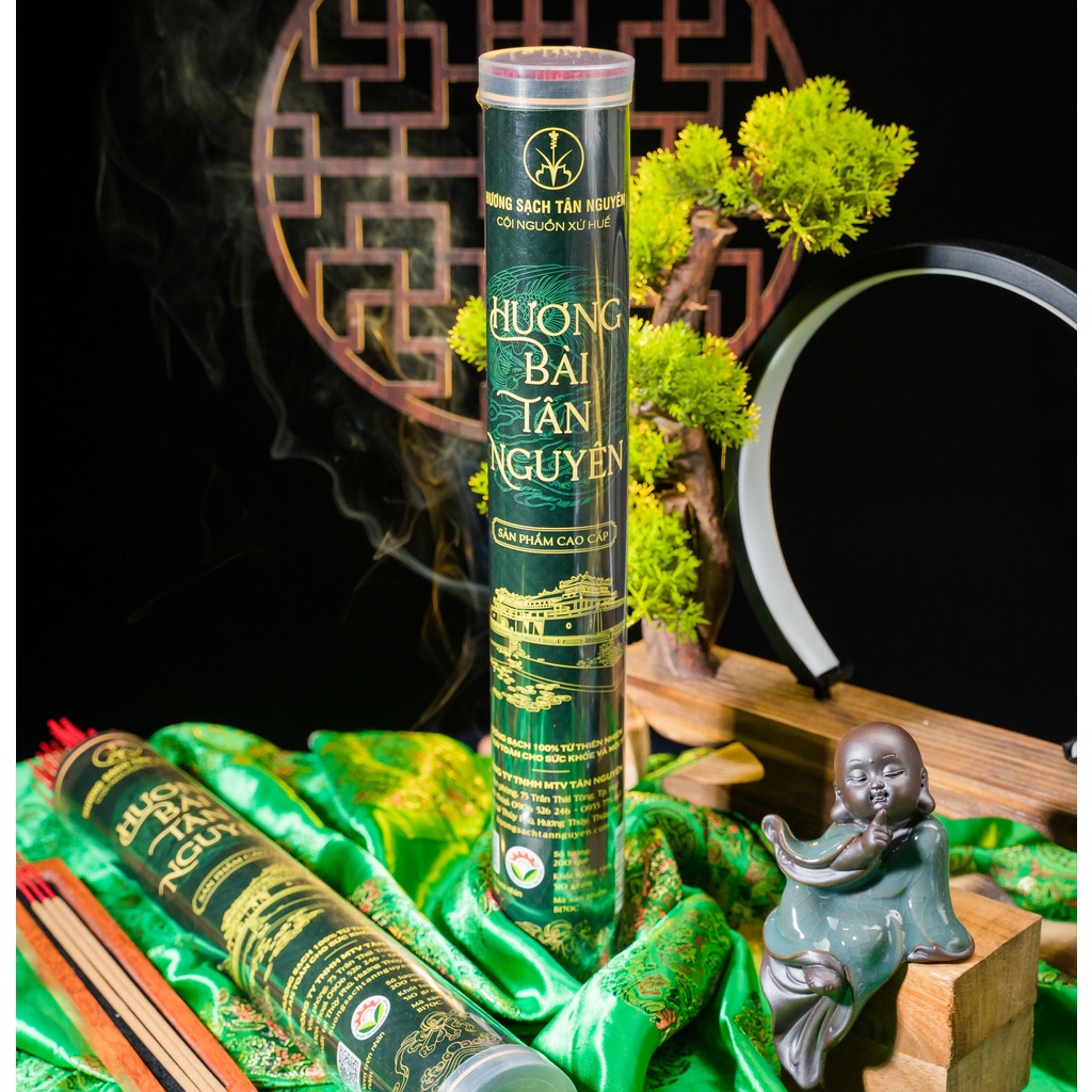 Hương sạch Tân Nguyên, nhang ít khói, hương bài 100% thiên nhiên thơm dịu nhẹ, ống 170-190 que