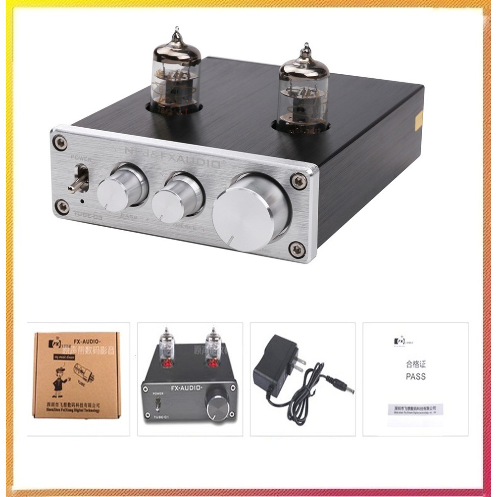 FX Audio TUBE03 6J1 Preamplifier Đèn, Chỉnh BassTreble kèm nguồn dc3449