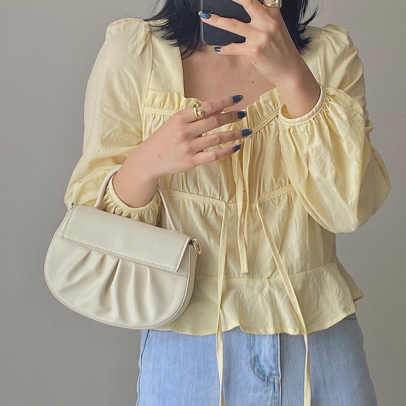 Túi xách tay đeo vai hình dạng đám mây mẫu 2020 phong cách Hàn Quốc thời trang mới dành cho nữ