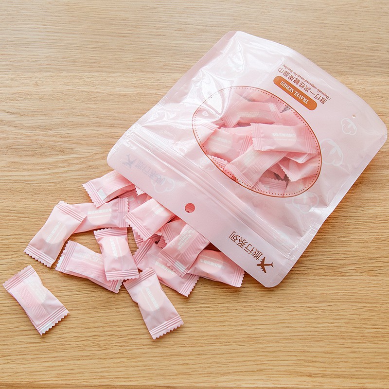 Combo 10-30 Khăn Cotton Giấy Nén Du Lịch Dùng 1 Lần