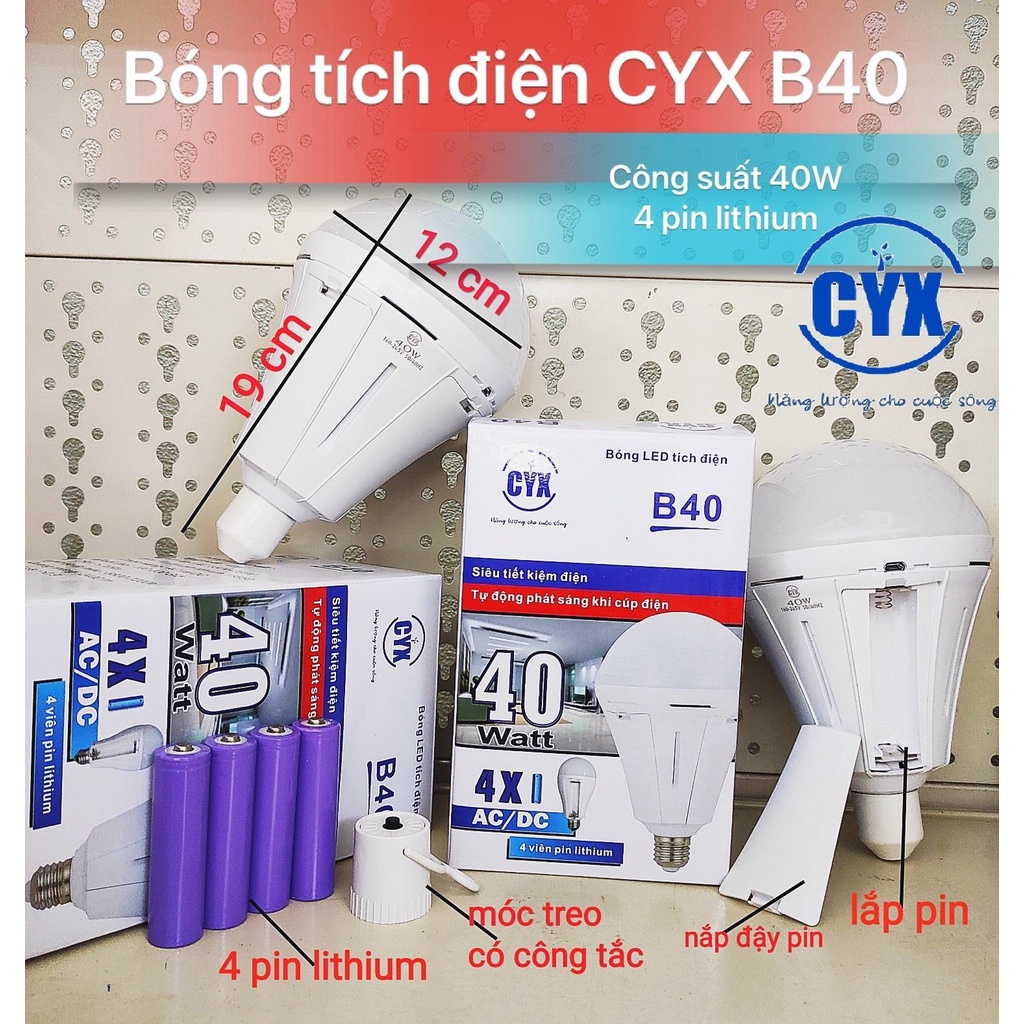 BÓNG TÍCH ĐIỆN AC + DC 20W , 30W , 40W