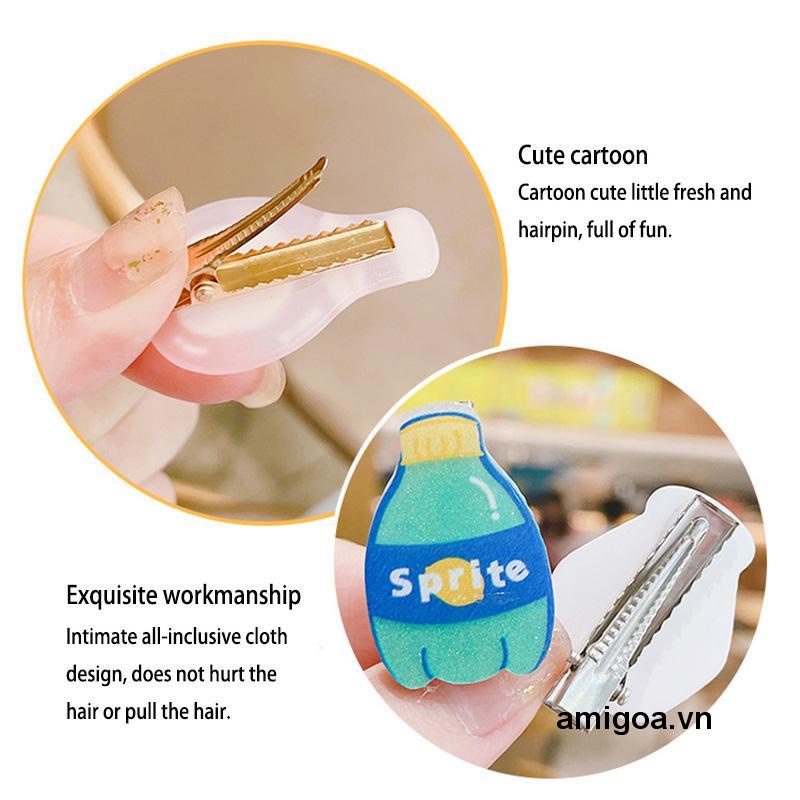 ✨✨Kẹp tóc mỏ vịt hình đồ uống dễ thương cho bé gái