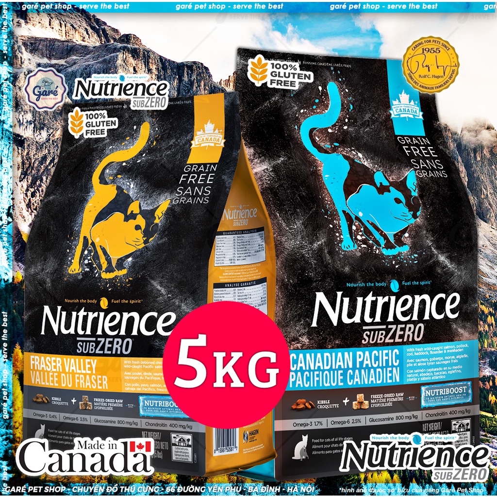5kg - Hạt SubZero Nutrience cao cấp cho Mèo Grain Free - Nutrience SubZero Fraser Valley Canadian Pacific