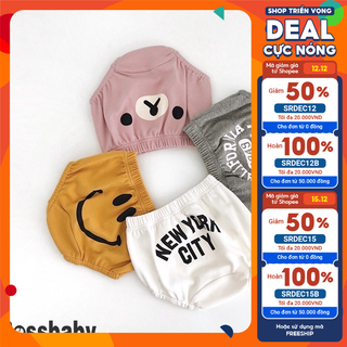 Quần lót/chip trẻ em, quần cho bé gái, bé trai, quần chip in mông ngộ nghĩnh cho bé từ 6-16kg (1-4 tuổi)