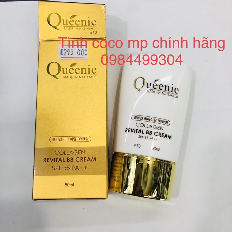 BB Cream Queenie, kem lót, kem nền, trang điểm, chống nắng, số 13 Queenie Collagen Revital BB Cream SPF 35 PA ++ 50ml