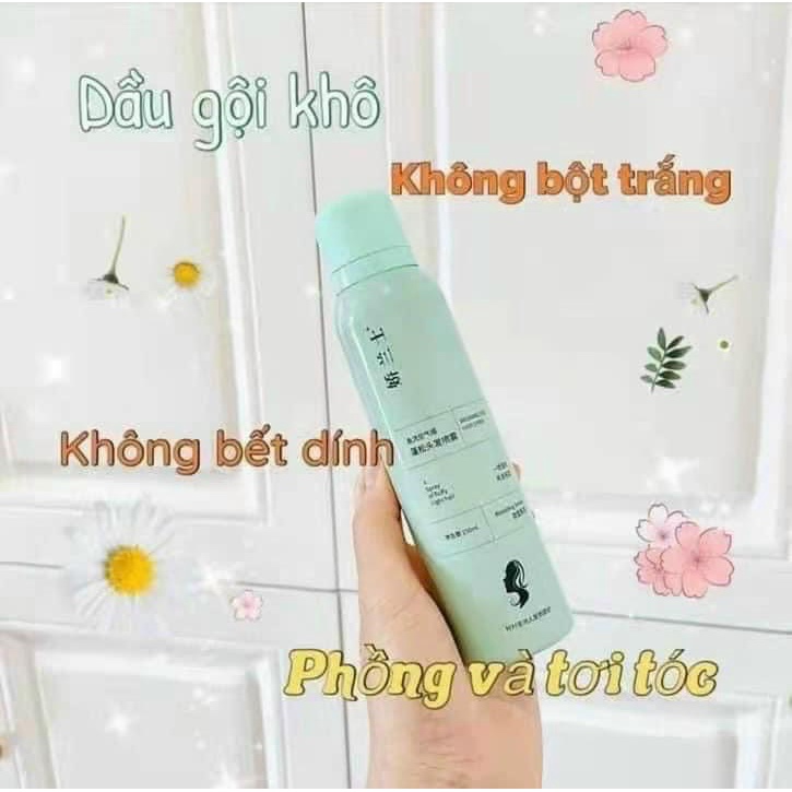 Dầu gội khô nội địa Trung, dầu gội đầu khô nữ không bết dính phồng tóc nội địa