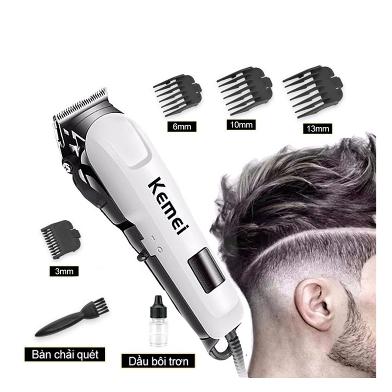 Tông Đơ Cắt Tóc không dâyKemei KM-809A, Tăng Đơ Hớt Tóc không dây, Chuyên Nghiệp Thiết Kế Nhỏ Gọn