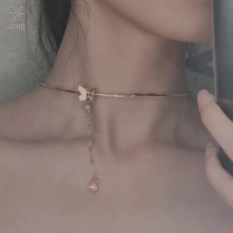 Dây Chuyền Mặt Hình Bướm Phong Cách Hàn Quốc Cho Nữ