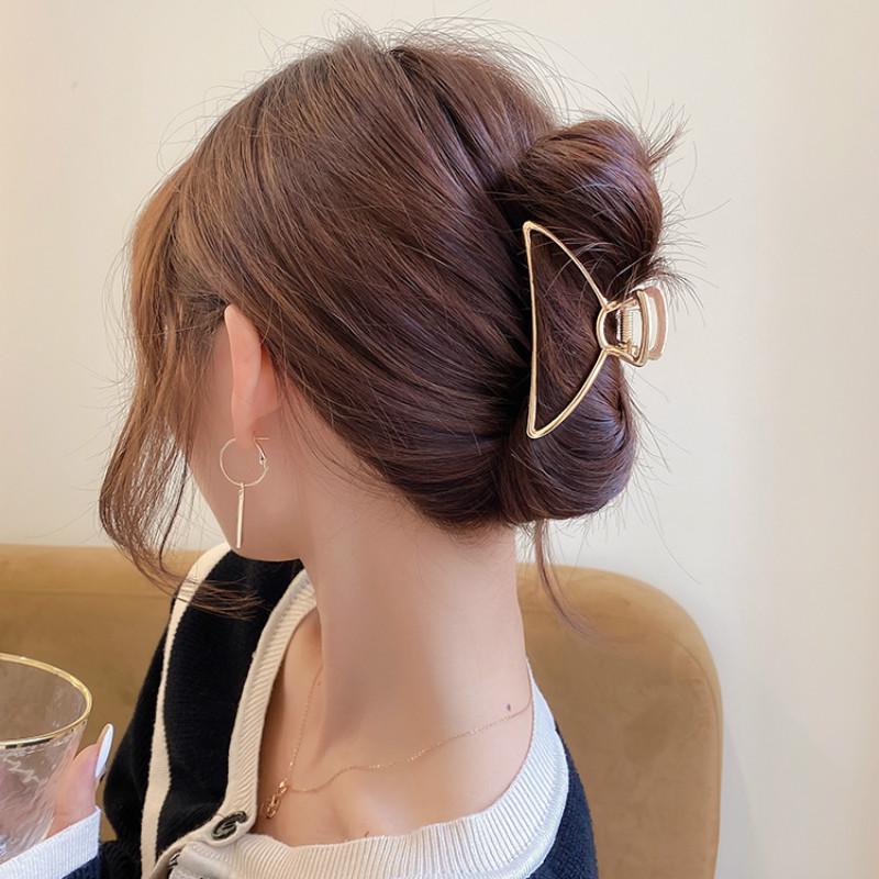 Kẹp tóc kim loại kiểu dáng độc đáo phong cách Hàn Quốc