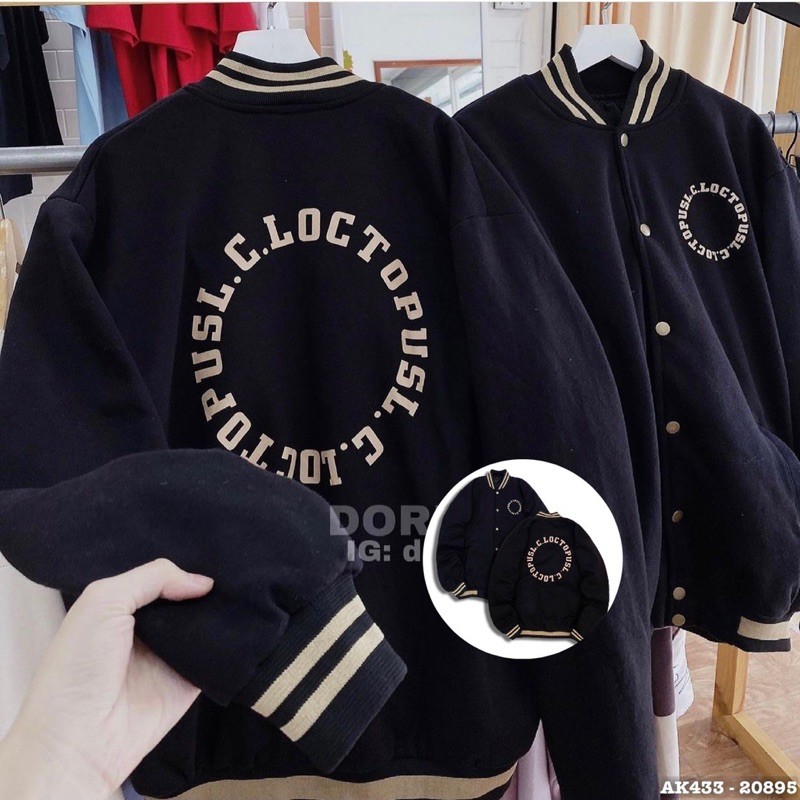 Áo Khoác Bomber Nam Nữ Nỉ Bông Dày Dặn Form Rộng UNISEX Áo Bomber Jackets Nỉ Couple Áo Thun Nỉ SC.LOCTOPUSL - AK433