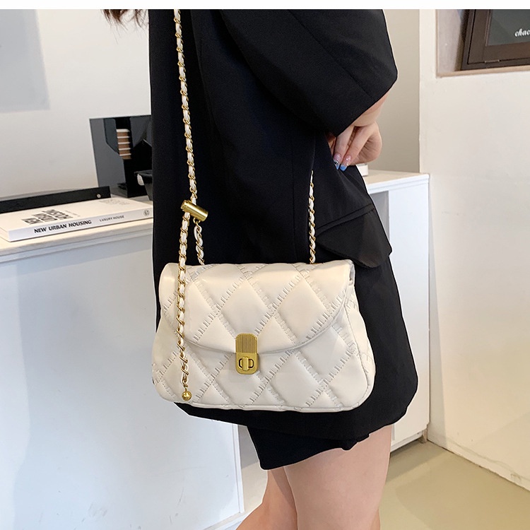 Túi Đeo Vai Có Dây Xích Thêu Họa Tiết Tinh Tế Thời Trang Cho Nữ