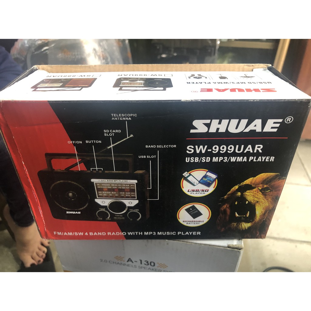 Đài Radio Fm Sony , Loa Nghe Nhạc Có Đài Fm Đài Đọc Thẻ Nhớ , Usb, Fm, Am, Radio Sony Sw-888/999 Uar