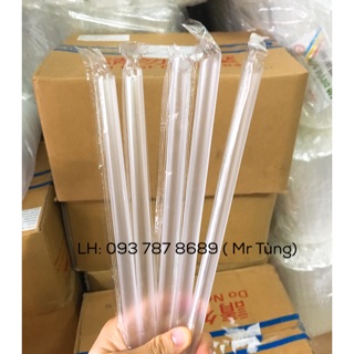 500g Ống hút bọc màng trà sữa phi 12 - dùng hút trân châu, topping