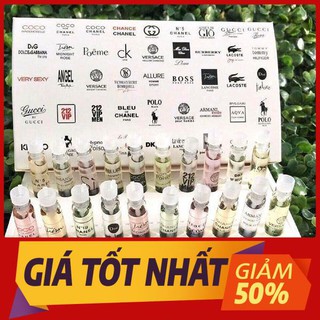 Sét 20 Chai Nước Hoa Mẫu Thử - nước hoa mini nhiều hương thơm cao cấp