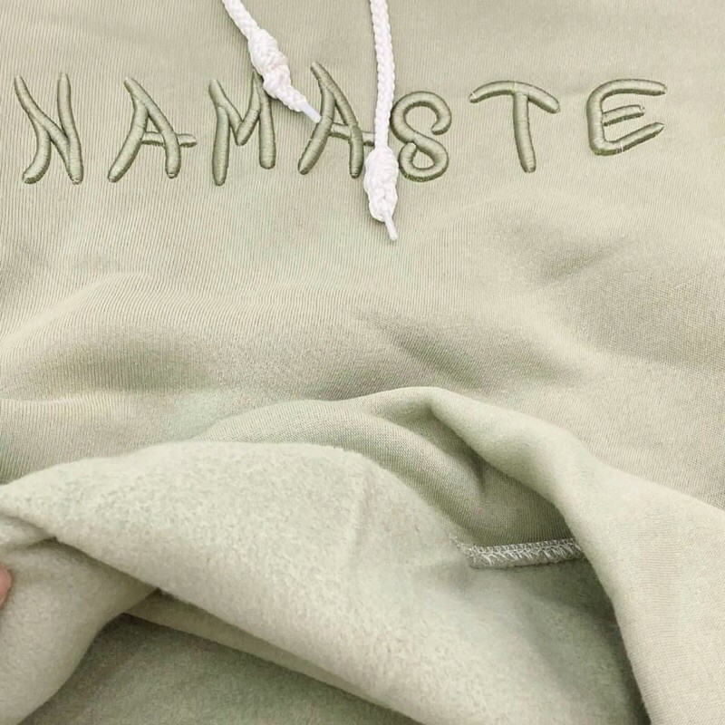 [Ảnh Thật]Áo Khoác Hoodie Unisex Form Rộng Nỉ Ngoại Nam Nữ Thêu NAMASTE ulzzang thu đông AK216 Thùy Dương Fashion | BigBuy360 - bigbuy360.vn