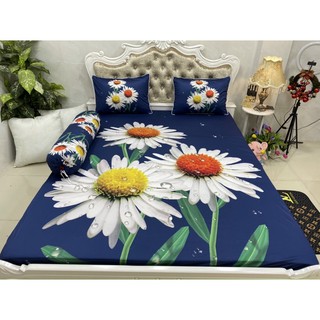 Drap thun lạnh 5D cao cấp mẫu hoa ( 7 màu)