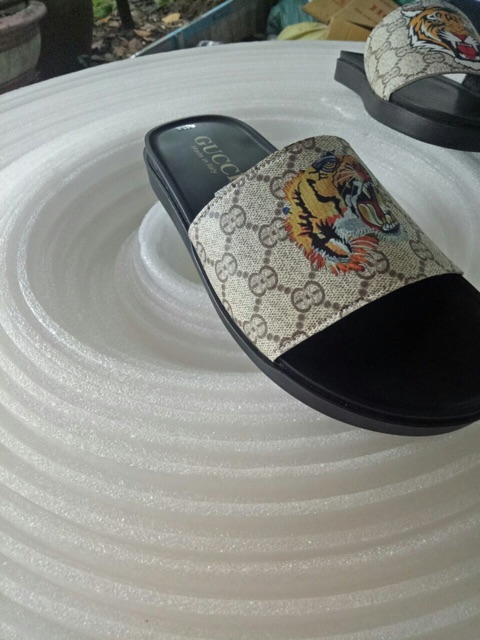 Dép nam quai ngang in Hổ đế thấp full size 37-43