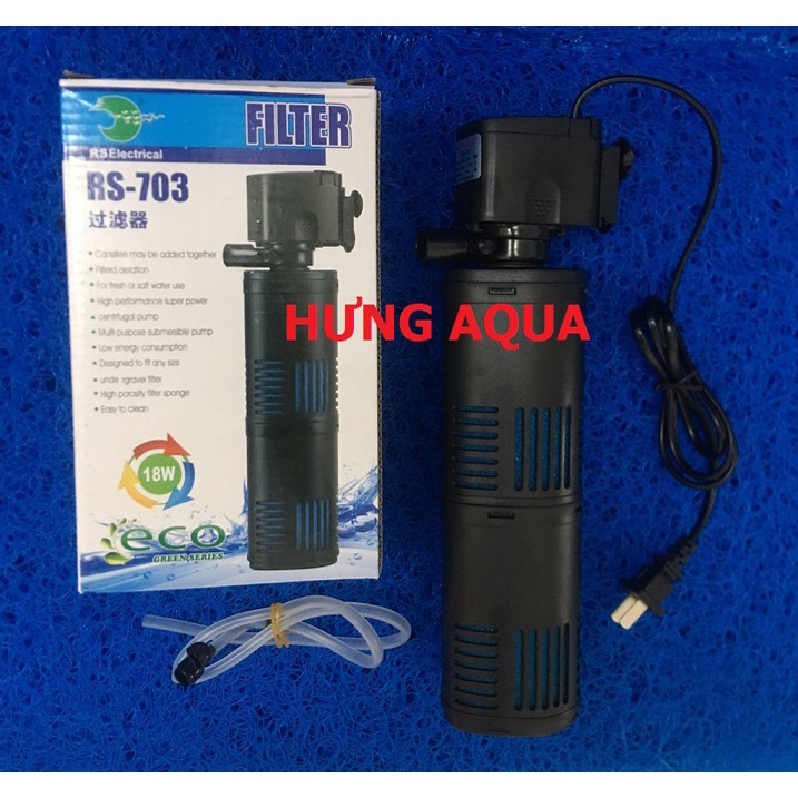 Máy lọc nước bể cá, máy lọc bể cá RS-702/ RS-703 18W lọc vi sinh cho hồ cá (chính hãng)