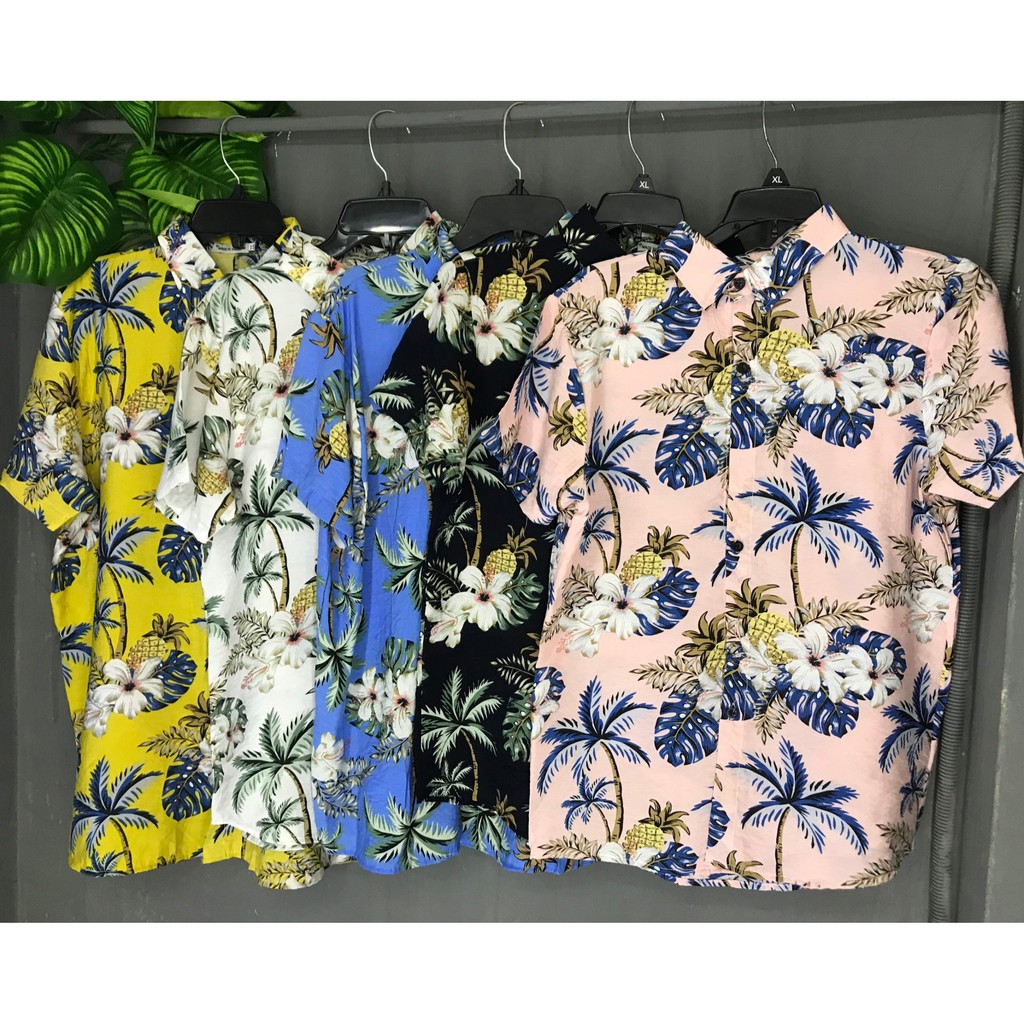 Áo Sơ Mi Hawaii Thơm Dừa 5 màu
