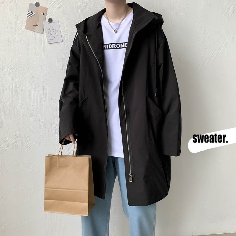 Áo Khoác Nam Chống Nước Có Nón Trùm Đầu Phong Cách Hàn Quốc