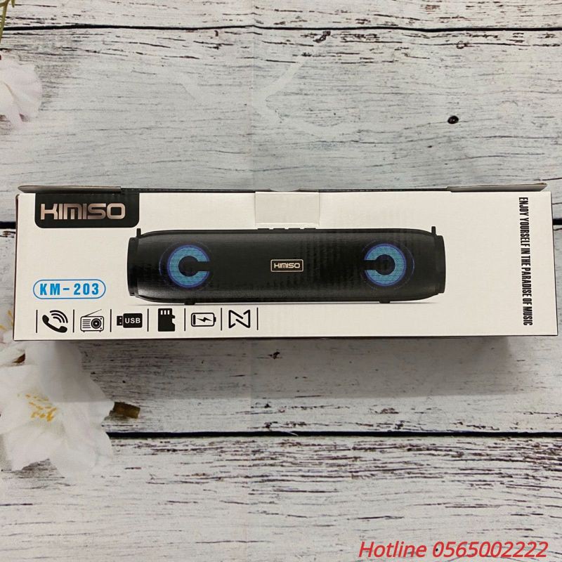 Loa Bluetooth Kimiso FREESHIP Loa Không Dây Kimiso KM 203 - Loa Âm Bass Siêu Trầm, Đèn Led Sống Động