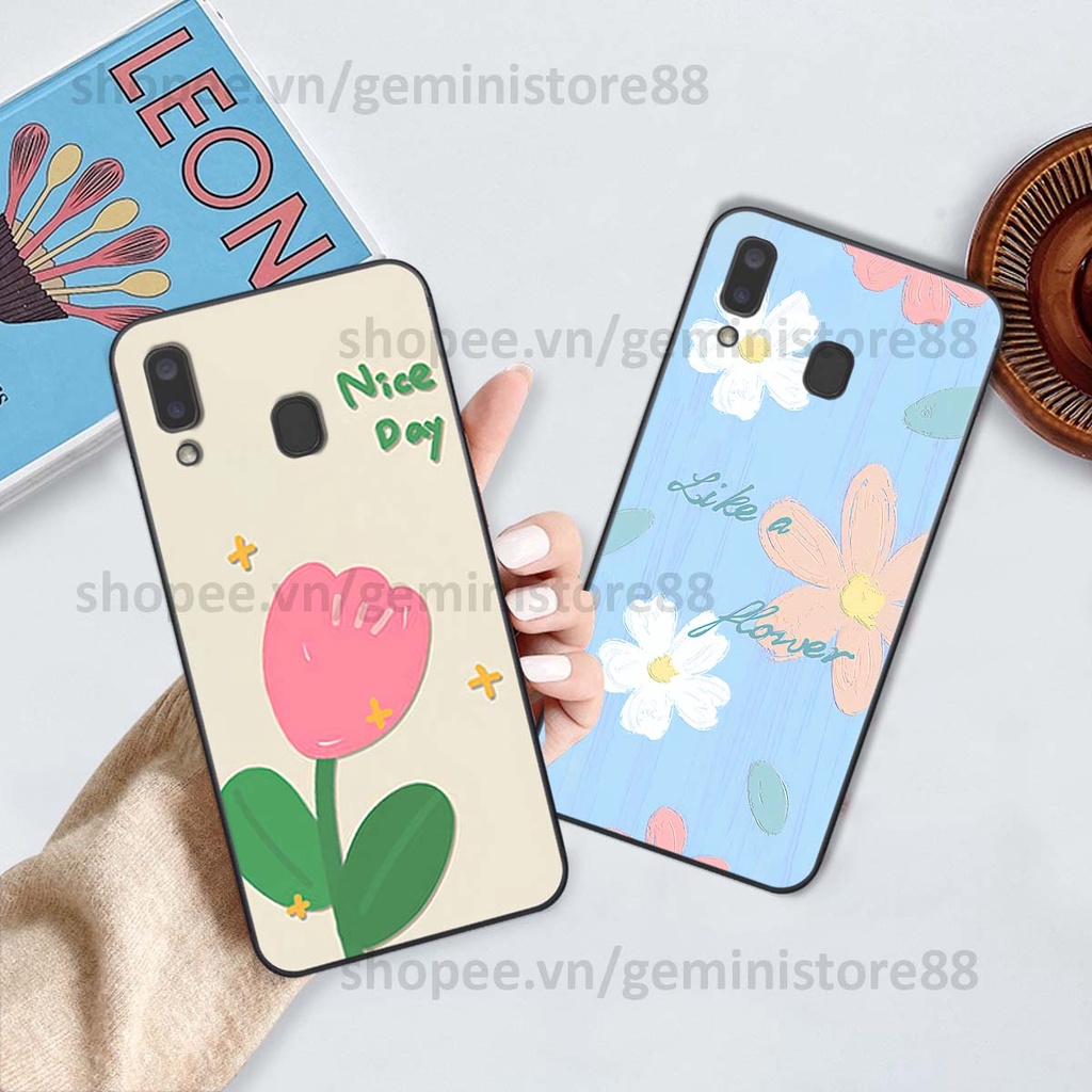 Ốp Samsung A20 / A30 in hình hoa lá nhiều màu sắc siêu đẹp, siêu xinh, siêu cá tính