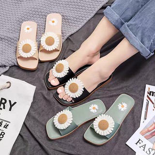Dép Nhựa Nữ Hoa Cúc trắng đi mưa đi biển