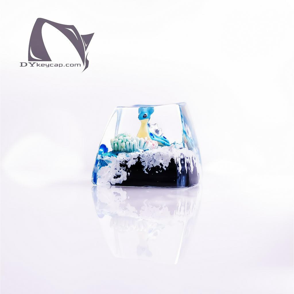 Nút bàn phím Pokemon, nút bàn phím Lapras , Bàn phím nhân vật hoạt hình - Lapras keycap, POKÉMON Artisan Keycap