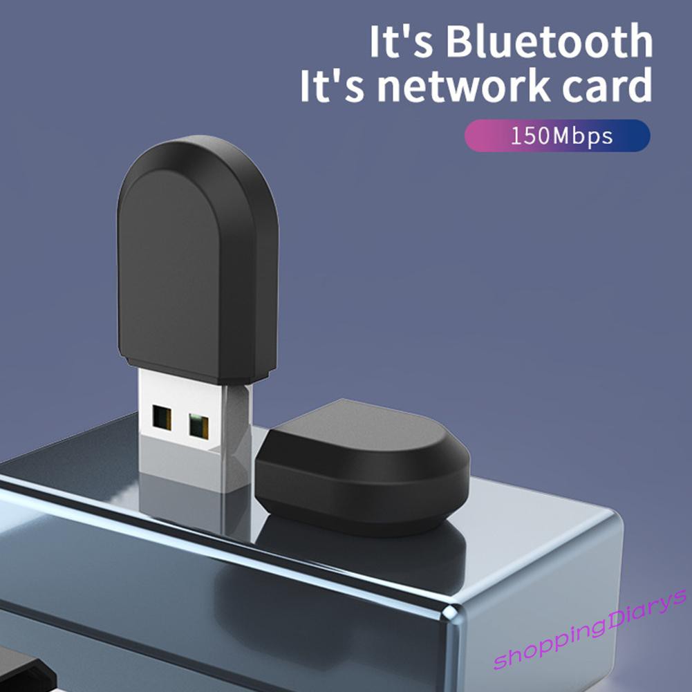 Usb Thu Sóng Wifi Không Dây Bluetooth 4.2 150mbps Hỗ Trợ Thẻ Mạng