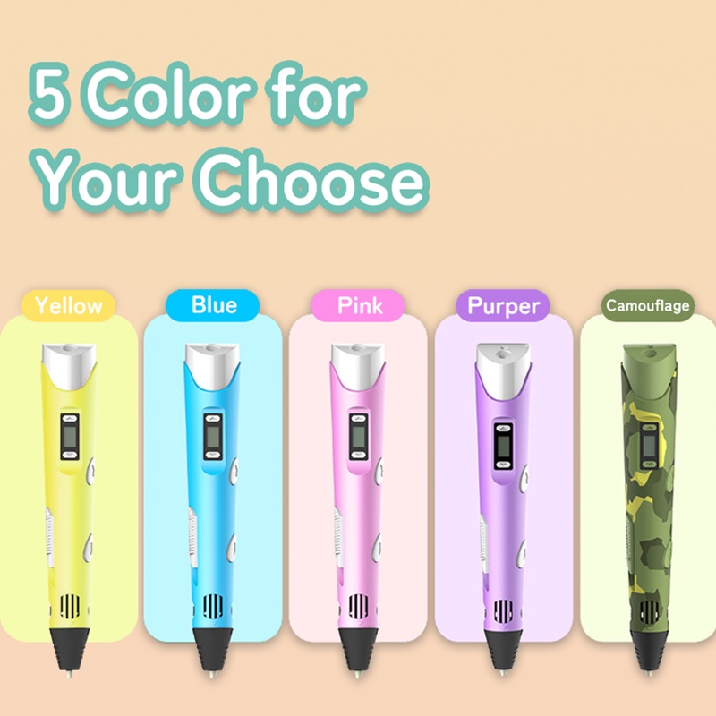 Bút in 3D kèm sợi lụa PLA phù hợp làm quà sinh nhật/ giáng sinh DIY