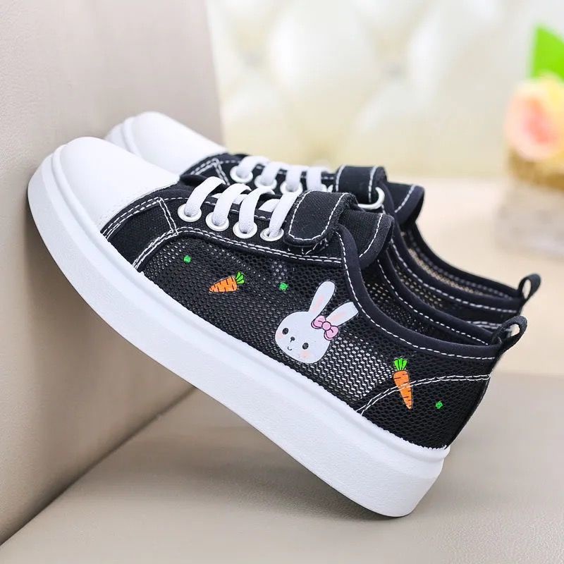 Giày Thể Thao Đế Mềm Phối Lưới Thoáng Khí Thời Trang Mùa Hè Cho Bé Gái