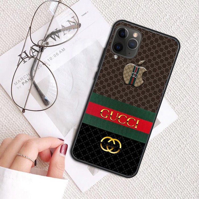 Ốp Lưng ĐIện Thoại Iphone IN Hình GUCCI Mặt Sau Kính Cường Cao Cấp In Hình Sắc Nét, Chống Trầy Xước