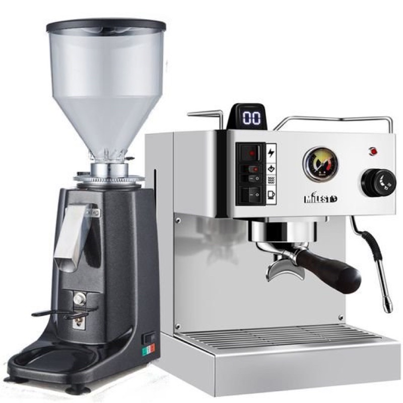 Bộ máy pha cà phê MiLesTo EM-18 + Máy xay CRM 020 New 100%