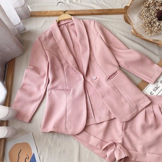 SET VEST HỒNG + QUẦN SHORT