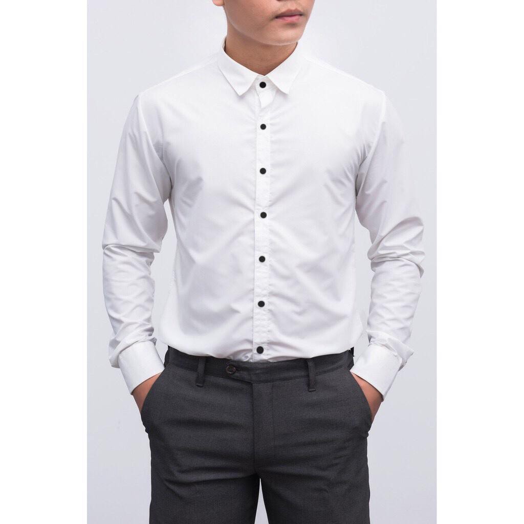 áo Sơ Mi Nam Dài Tay Màu Trắng Body Siêu Đẹp | BigBuy360 - bigbuy360.vn