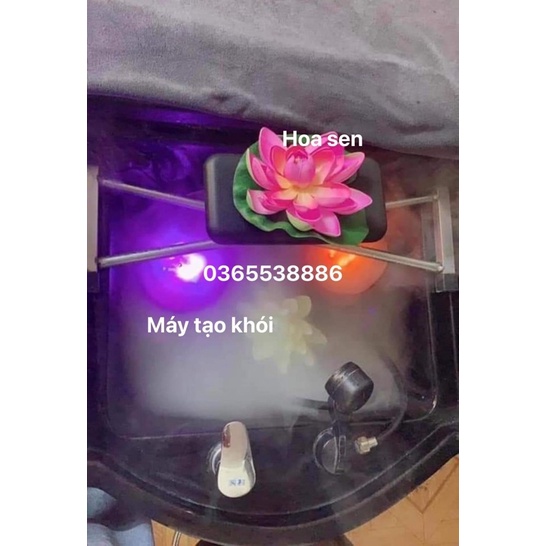 Máy tạo khói gội đầu dưỡng sinh 12 đèn led  đổi màu nhiều khói