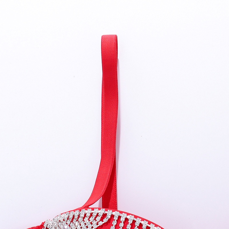 Xiangbao Áo Nịt Ngực Dạng Yếm Nâng Ngực Đính Đá Phối Tua Rua Phong Cách Gothic Steampunk Cho Nữ Ban Đêm Cl