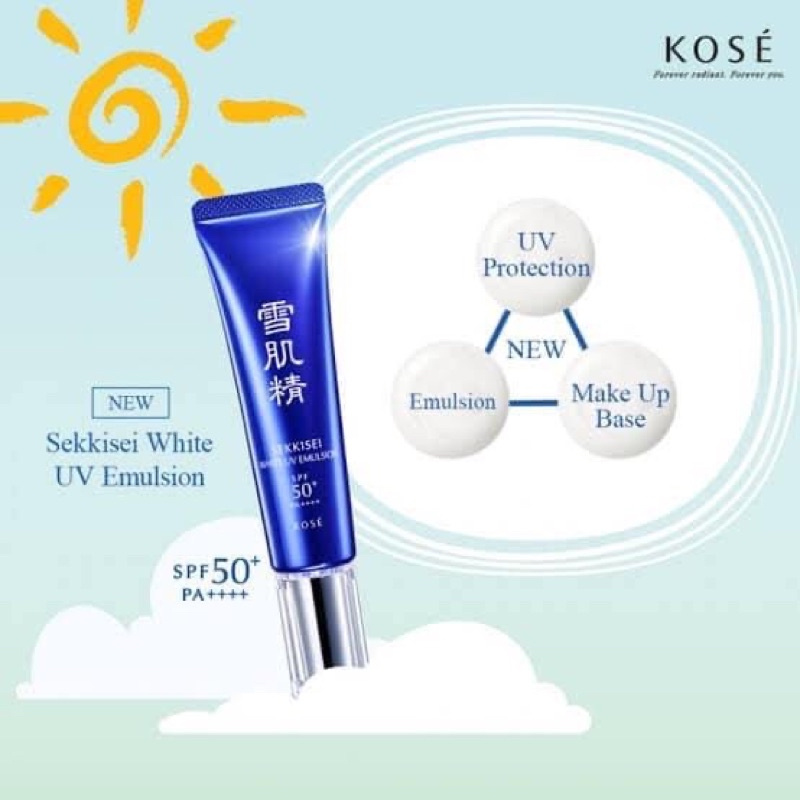 Nhũ Tương Ban Ngày Kose Sekkisei White UV Emulsion SPF50+/PA++++