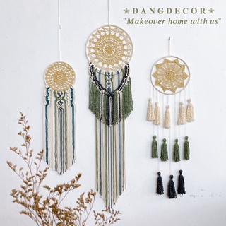 Set dreamcatcher trang trí nhà cửa tông màu xanh olive vintage