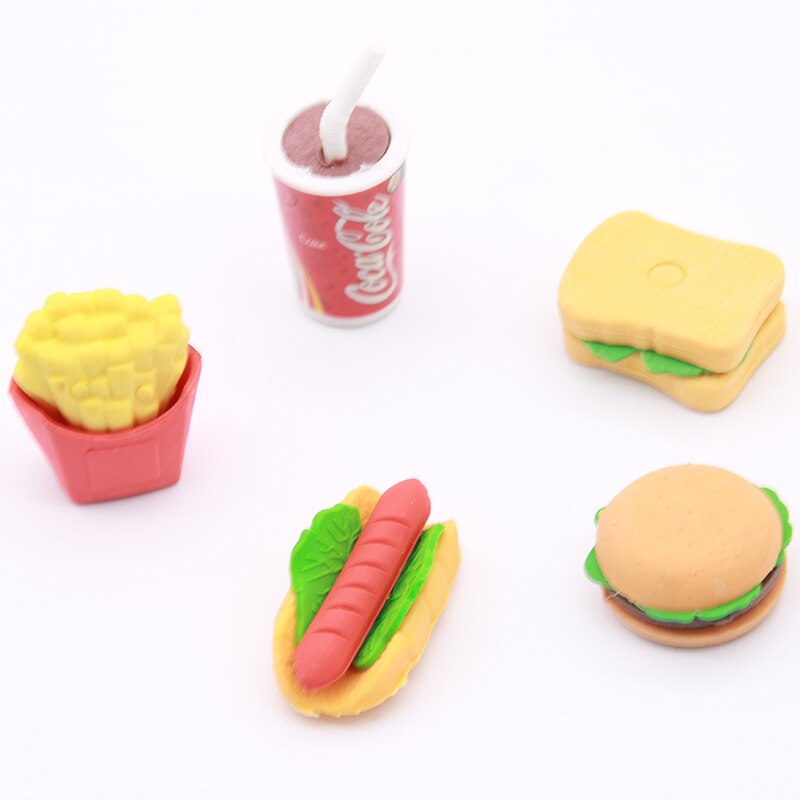 Set 6 gôm tẩy hình thức ăn độc đáo đáng yêu
