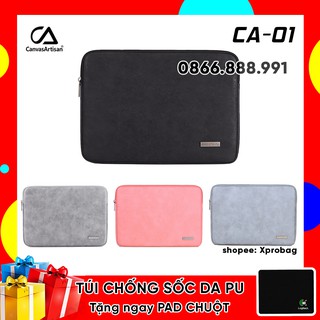 Túi Chống Sốc Laptop, Macbook Da PU Cao Cấp Chính Hãng CanvasArtisan, Chất Liệu Da PU Chống Nước