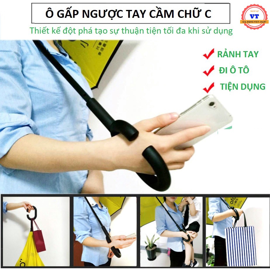 Ô Dù Gấp Ngược Cao Cấp Đi Ô Tô